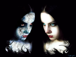 Gothic makeup blue eyes white - white skin free wallpaper