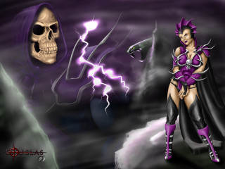 Skeleton woman purple outfit skull - a purple outfit free wallpaper for desktop