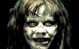 Creepy woman long hair blue - a creepy expression free wallpaper