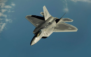 Fighter jet blue sky clouds 7 - a blue sky free wallpaper
