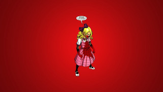 Girl red dress speech bubble - a red dress free wallpaper for desktop