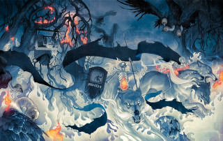 Animals forest fire smoke house 2 - fire and smoke free wallpaper