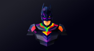 Stylized batman colorful mask black - a pop art painting free wallpaper