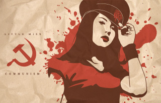 Woman hat phone hammer sickle - sick free wallpaper
