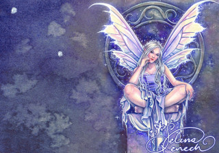 Fairy chair butterfly moon believe - a fairy free wallpaper
