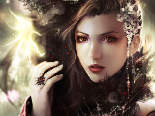 Woman tiaras ring butterfly anne - her hair free wallpaper for desktop
