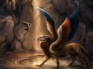 Lion bird cave flying ground - a cave free wallpaper