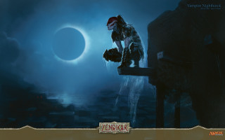 Man standing ledget moon sky - a ledge in front free wallpaper