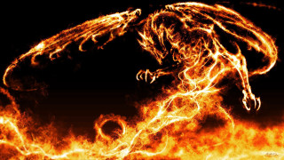 Fire breathing dragon artistic autumn - dragon art free wallpaper