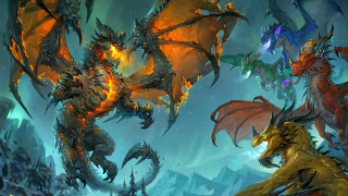 Dragon creatures fantasy sky mountain - creature free wallpaper