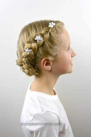 Young girl braid flowers side - young free wallpaper