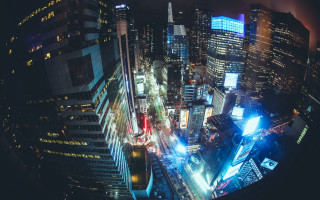 City night lights buildings traffic 2 - traffic free wallpaper