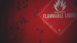 Flammable liquid sign fire extinguisher - octane renderer free wallpaper