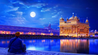 Man sitting ledged building clock - a ledge free wallpaper