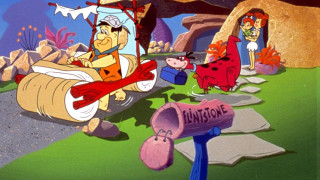 Cartoon man driving car cow - a cow free wallpaper