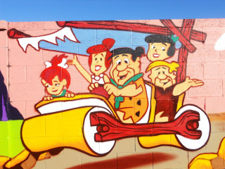 Mural roller coaster people flag - public works mural free wallpaper