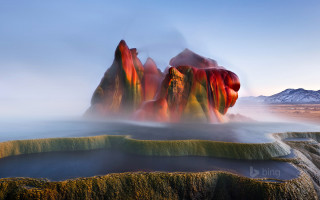 Colorful rock formation water mountain - chris labrooy free wallpaper