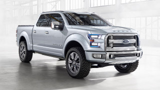 Silver truck building sky white 2 - a silver truck free wallpaper