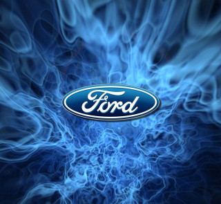 Ford logo blue background smoke - video art free wallpaper