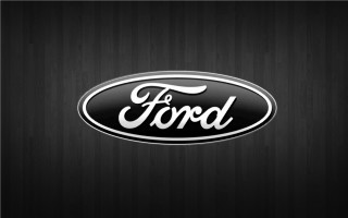 Ford emblem black background white - logo free wallpaper
