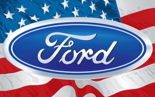Ford emblem flag american background - logo free wallpaper