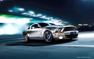 Silver car night street lights 3 - a silver car free wallpaper