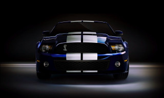 Blue mustang spotlight dark room - a spotlight free wallpaper