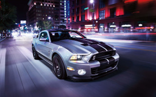 Silver car city street night - a silver car free wallpaper