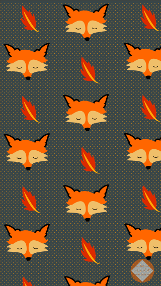 Fox feather bird pattern image - a storybook illustration free wallpaper