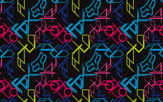 Colorful pattern black background blue - modular free wallpaper