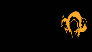 Black yellow logo horse head - metal gear free wallpaper