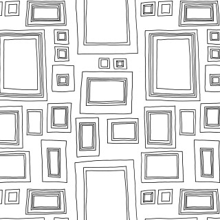 Black white drawing wall squares - a minimalist painting free wallpaper