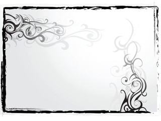 White black floral frame design - frame free wallpaper
