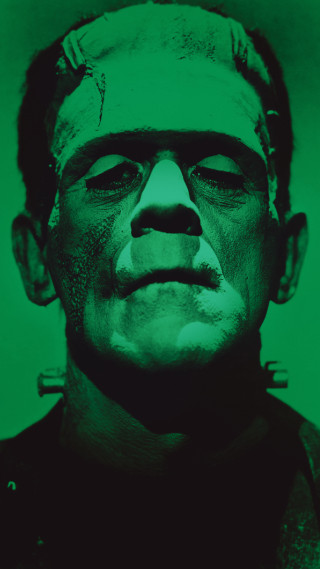 Green man shock art poster - a green background free wallpaper