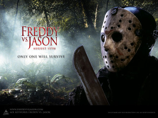 Hockey mask knife woods fog - a movie poster free wallpaper