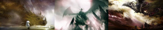 Man dragon cave fantasy matte - the cave free wallpaper
