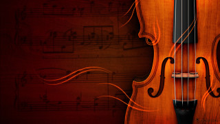 Violin musical notes red background - musical note free wallpaper