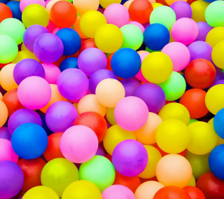 Large group balloons pile together - beeple free wallpaper