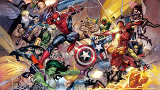 Avengers cartoon group heroes ensemble - ashcan school free wallpaper