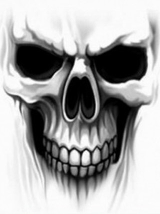 Skull smile black white background - its face free wallpaper