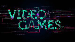 Black background neon text video 3 - video game free wallpaper