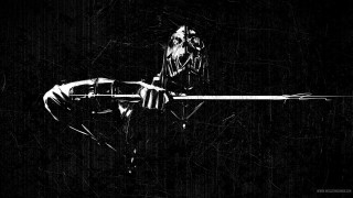 Black white person gun dark - photo of a person holding free wallpaper