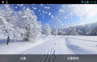 Snowy landscape footprints trees background - a snowy landscape free wallpaper