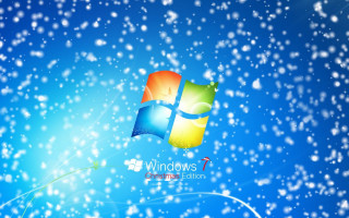 Blue background snowflakes window logo - ernest william christmas free wallpaper for desktop