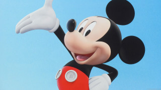 Mickey smiling waving blue background - pixar and disney animation free wallpaper for desktop