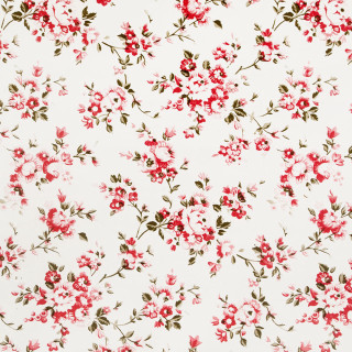 White background red flower green - a flemish baroque free wallpaper