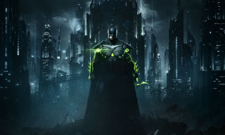 Batman city night green glow - a batman free wallpaper