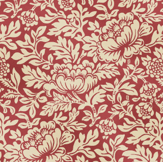 Red white floral pattern background - a white border free wallpaper