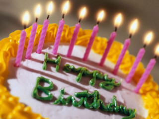 Birthday cake happy birthday candles 2 - the word happy birthday free wallpaper
