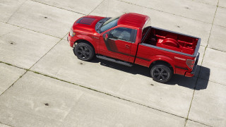 Red truck cement sidewalk cleaner - a red truck free wallpaper